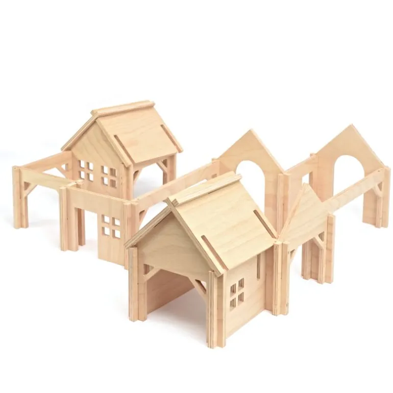 Wooden Train Station - Large Set