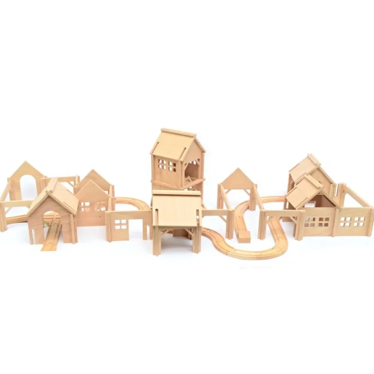 Wooden Train Station & Village - Extra Large Set