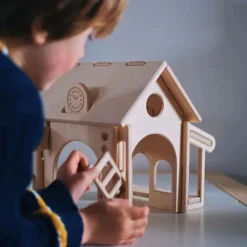 Wooden Train Station Set