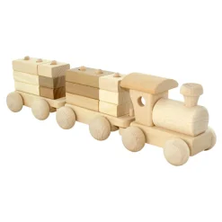 Wooden Train With Stacking Blocks - Esme