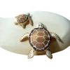 Wooden Turtle Mum & Hatchling - Brown