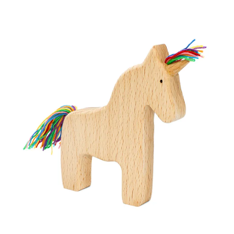 Wooden Unicorn Dad - Rainbow