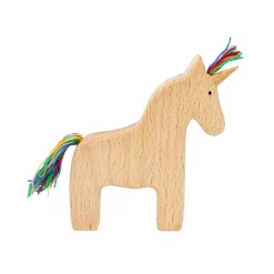 Wooden Unicorn Dad - Rainbow