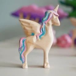 Wooden Unicorn Flying