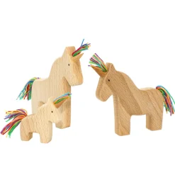 Wooden Unicorn Mum - Rainbow