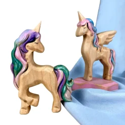 Wooden Unicorn Standing