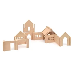 Wooden Village with Church - Large Set