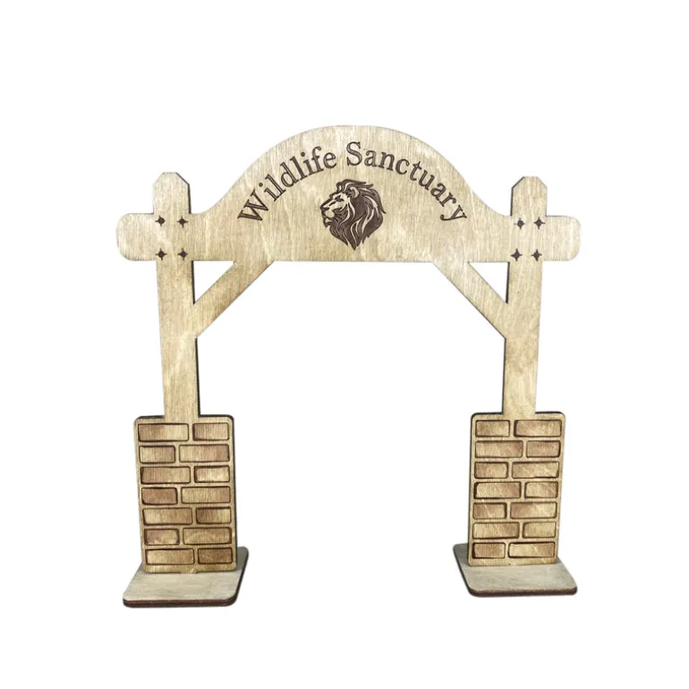 Wooden Wildlife Sanctuary Gate