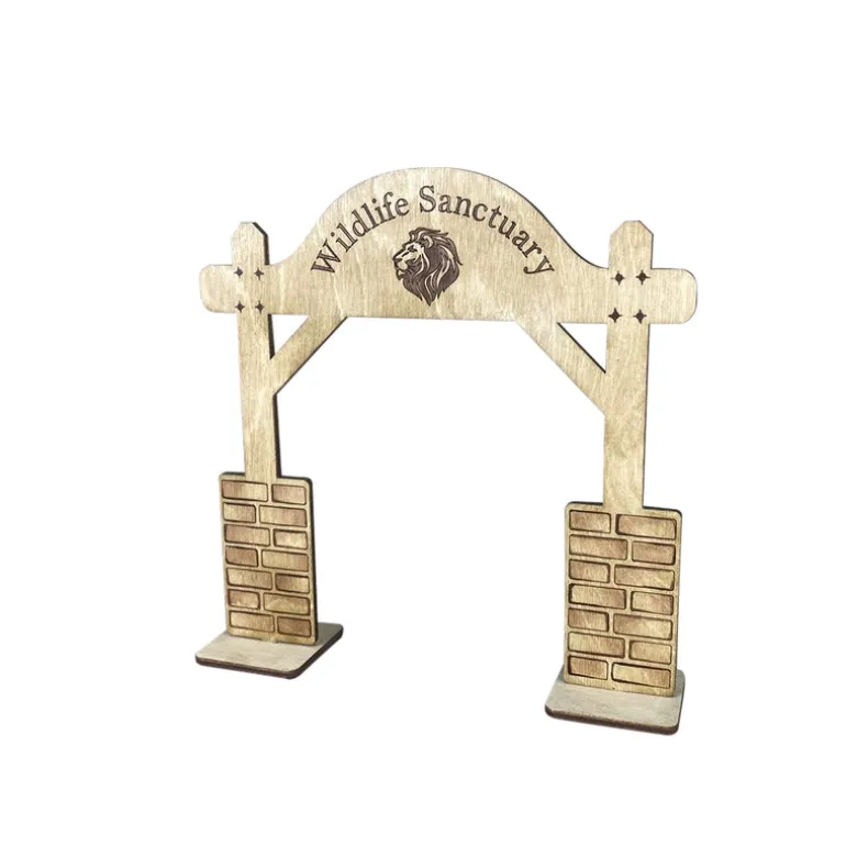 Wooden Wildlife Sanctuary Gate