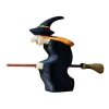 Wooden Witch With Broom