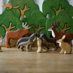 Wooden Wolf Standing